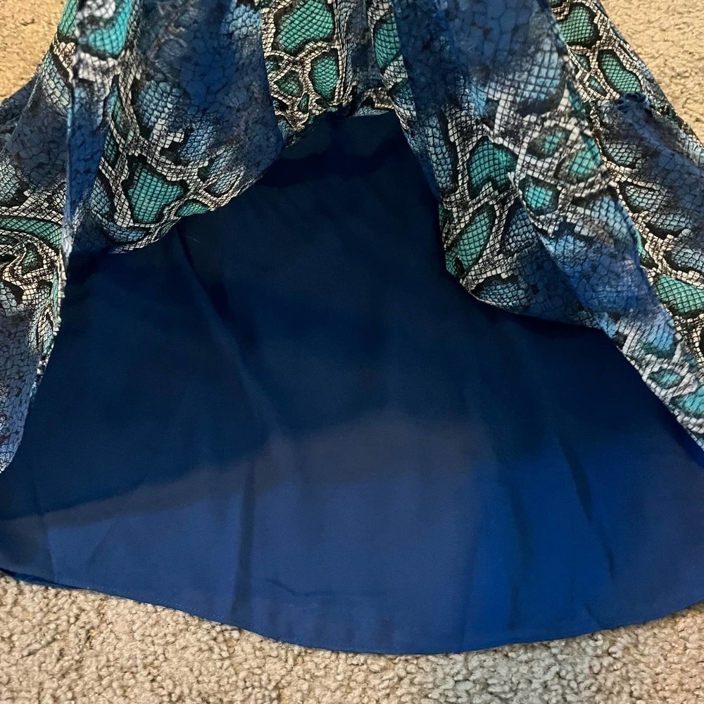 Sundance blue python snake print halter Dress‎ wo… - image 6